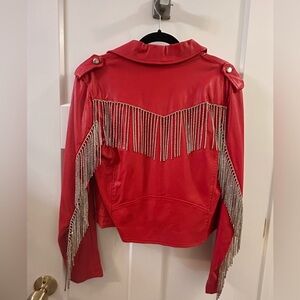 Buddy Love Red Fringe Women's Jacket